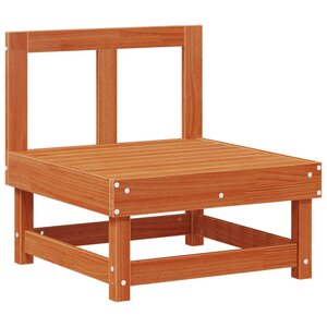 vidaXL Sofa de jardin milieu Pin massif Brun Ciré
