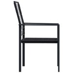 vidaXL Chaises de jardin lot de 4 Rotin PVC Noir