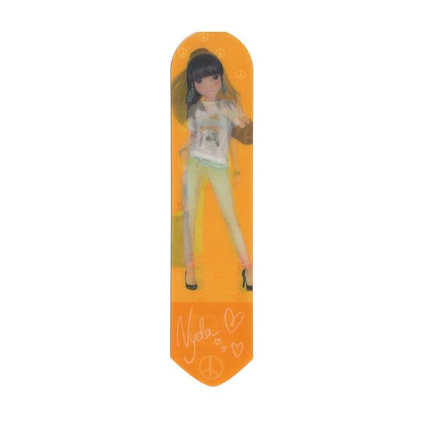 Top model - marque-page dessin lenticulaire - nyela - orange
