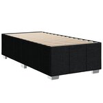 vidaXL Sommier à lattes de lit avec matelas Noir 90x200 cm Tissu