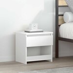 vidaXL Tables de chevet 2 Pièces Blanc 40x30x39 cm Aggloméré
