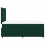 vidaXL Sommier à lattes de lit et matelas Vert foncé 120x200cm Velours