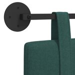 vidaXL Tête de lit suspendue Vert foncé tissu