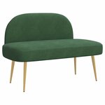 vidaXL Banc rembourré avec dossier Vert jungle 110 x 60 x 76 cm