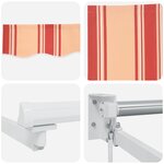 vidaXL Auvent Rayé jaune et orange 3 5 x 2 5 m Polyester et métal