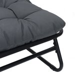 vidaXL Banc de Jardin avec Coussin Noir 110x80x71 cm Acier