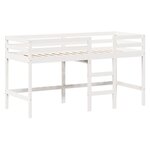 vidaXL Lit superposé avec échelle et toit sans matelas blanc 90x190 cm