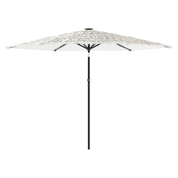 vidaXL Parasol de jardin avec mât en acier blanc 288x288x225 cm