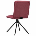 vidaXL Chaises à manger lot de 4 rouge bordeaux tissu