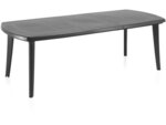 Table de jardin extensible "atlantic" - résine - max 2.25 m - anthracite