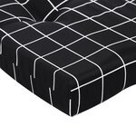 vidaXL Coussins de chaise longue lot de 2 noir motif à carreaux