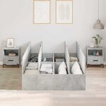 vidaXL Cadre de lit Gris béton 200 x 120 x 31 5 cm Bois d'ingénierie