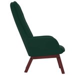 vidaXL Chaise de relaxation Vert foncé Velours