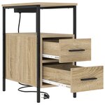 vidaXL Armoires de chevet 2 Pièces Chêne sonoma 30 x 48 x 61 cm