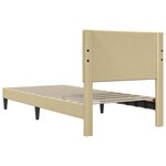 vidaXL Cadre de lit avec tête de lit Gris Vert Clair 90 x 190 cm