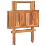 vidaXL Ensemble de bistro 3 Pièces avec coussins vert Bois de teck massif