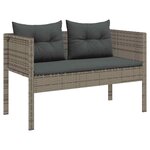 vidaXL Ensemble de canapé de jardin 6 Pièces Gris  gris foncé polyrotin