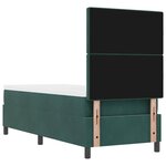 vidaXL Lit à ressorts avec matelas Vert foncé 80 x 200 cm Velours