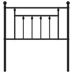 vidaXL Tête de lit de remplacement métal noir 80 cm