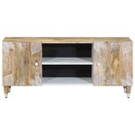 vidaXL Meuble TV 105x33 5x46 cm bois massif de manguier