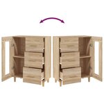 vidaXL Buffet chêne sonoma 69 5x34x90 cm bois d'ingénierie