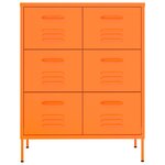 vidaXL Armoire à tiroirs Orange 80x35x101 5 cm Acier