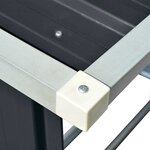 vidaXL Abri de stockage à bois Acier galvanisé 163x83x154cm Anthracite