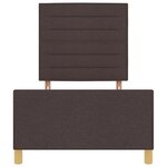 vidaXL Cadre de Lit Marron Foncé 100x200 cm Tissu