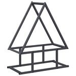 vidaXL Portant de bois chauffage anthracite 50x25x60 cm