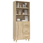 vidaXL Buffet haut Chêne sonoma Bois d'ingénierie