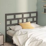 vidaXL Tête de lit Gris 126x4x100 cm Bois massif de pin