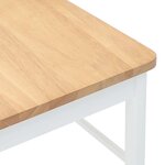 vidaXL Chaises à manger 2 Pièces blanc bois massif caoutchouc