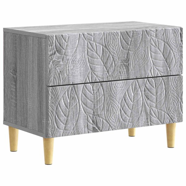vidaXL Table de chevet Sonoma gris 62 x 34 5 x 48 cm Bois d'ingénierie