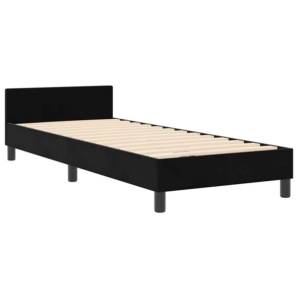vidaXL Lit à ressorts avec tête de lit Noir 80 x 200 cm Velours