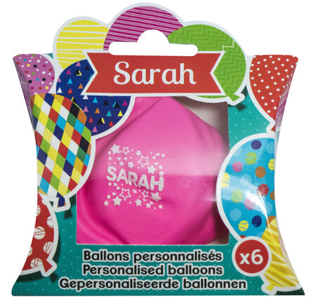 Ballons de baudruche prénom Sarah