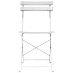 vidaXL Chaises de jardin pliantes   2 pièces en acier blanc