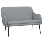 Banc banquette gris clair 110 x 76 x 80 cm tissu 02_0010715