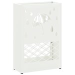 vidaXL Support de parapluie blanc - 28x12x41 cm  Acier