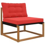 vidaXL Coussin de canapé d'extérieur 2 Pièces Rouge Polyester