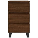 vidaXL Tables de chevet 2 Pièces chêne marron 40x35x69 cm bois ingénierie