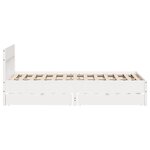 vidaXL Cadre de lit sans matelas blanc 150x200 cm bois de pin massif