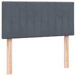 vidaXL Sommier à lattes de lit et matelas et LED gris foncé 80x220 cm velours