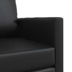 vidaXL Sofa Lit de Sol avec coussin Noir 74 x 77 x 81 cm Faux cuir