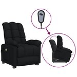 vidaXL Fauteuil de massage Noir Tissu