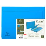 Paquet De 10 Chemises Poche Coloris Vifs Forever - 24x32cm - Bleu Clair - X 10 - Exacompta