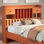vidaXL Tête de lit avec rangement cire marron 135cm bois massif de pin
