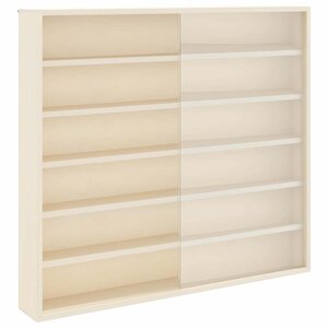 vidaXL Vitrine Murale avec étagère Beige 60 x 8 5 x 54 cm Contreplaqué