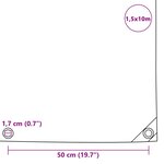 vidaXL Bâche 650 g / m² 1 5 x 10 m Bleu