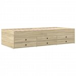 vidaXL Lit de jour et tiroirs chêne sonoma 75x190cm bois d'ingénierie