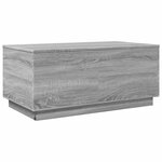 vidaXL Table basse avec lumières LED gris sonoma 90x50x40 cm